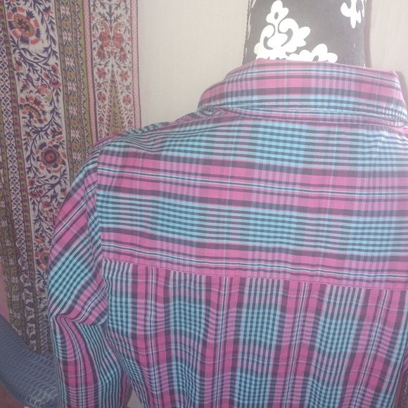 EUC·A fine mess | plaid fitted turquoise magenta - Picture 2 of 7